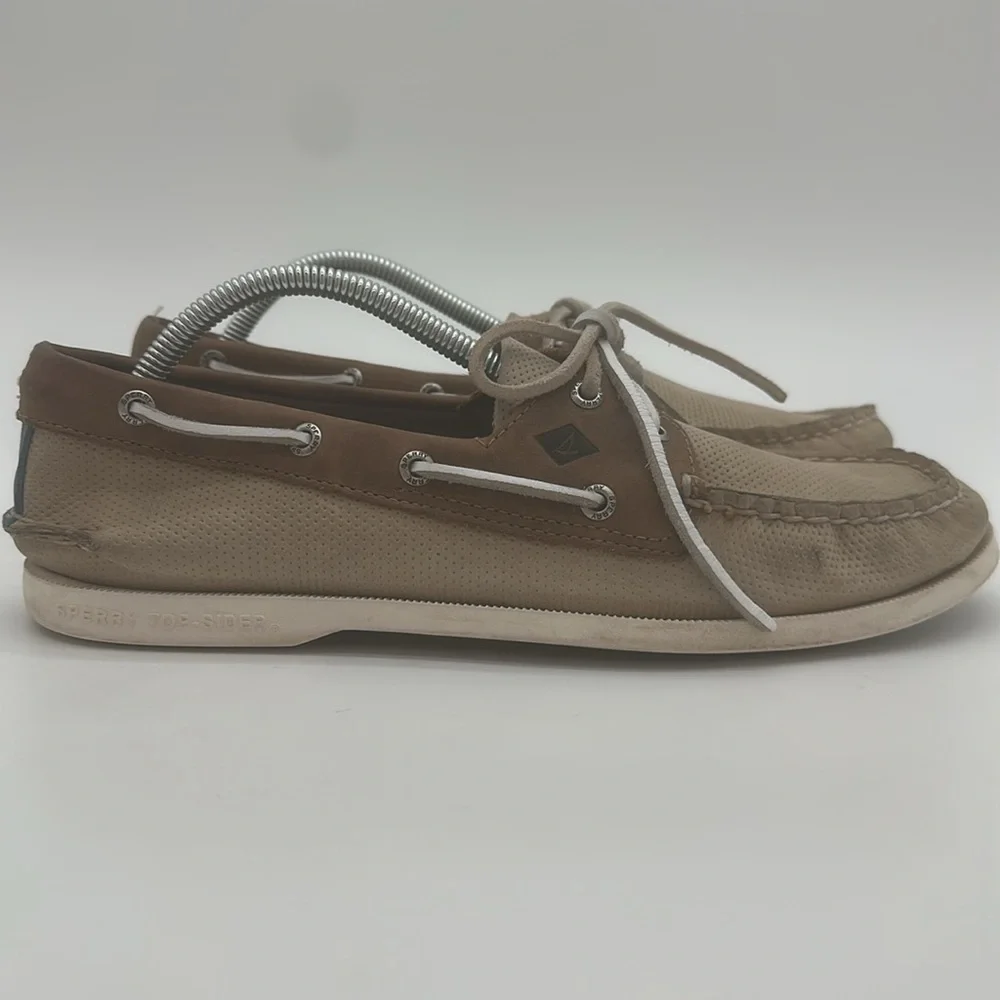 Sperry Billfish Top-Sider Brown and Tan Vented Boat Shoes Mens Size 10M
